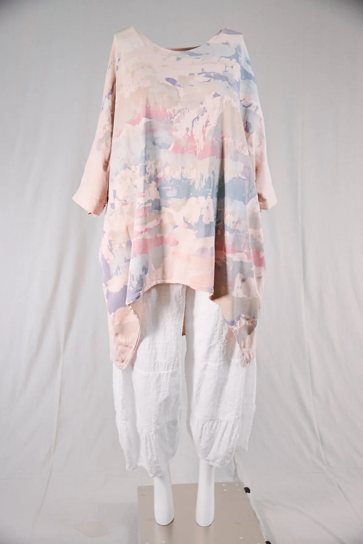 1566 Drawcord Tunic-Natural Pink-P