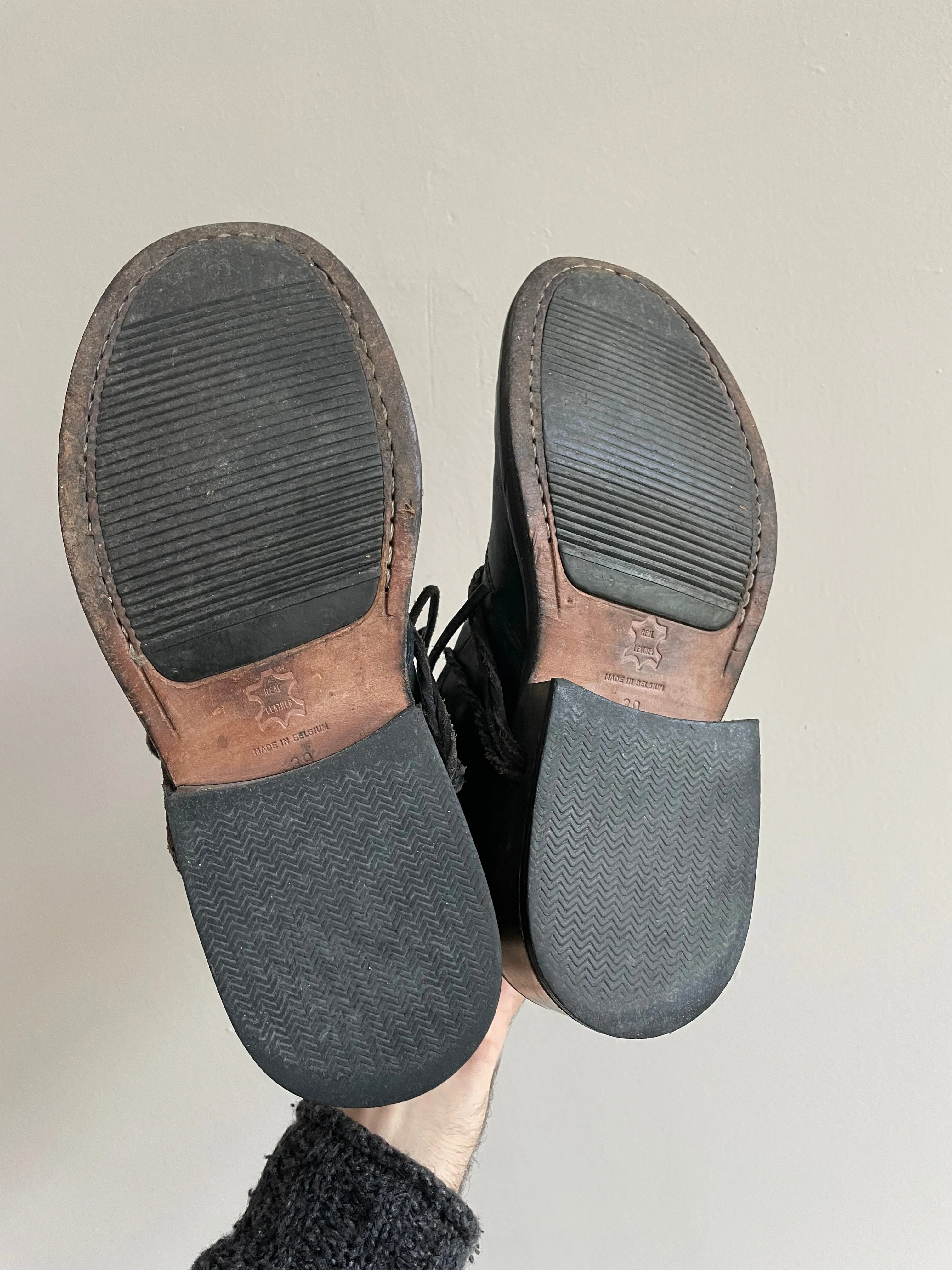 1990s Dirk Bikkembergs laces through metal heel boots