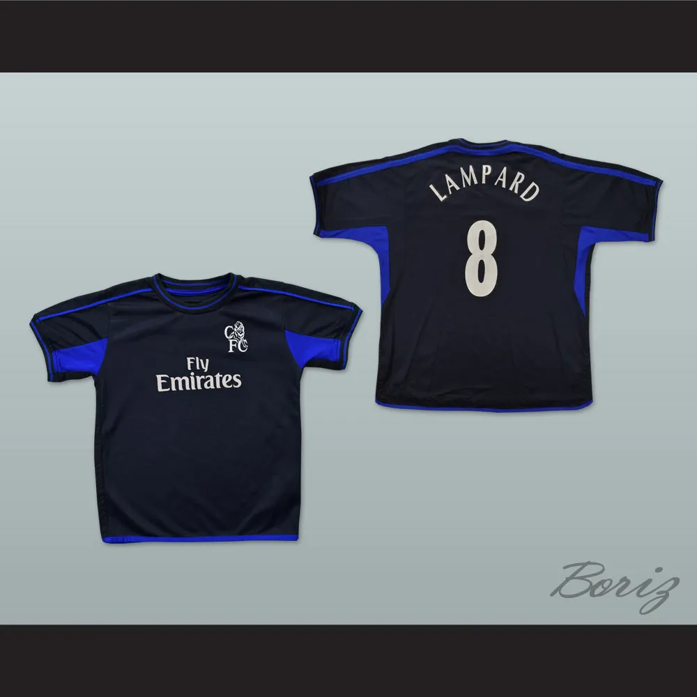 2002-2004 Lampard 8 Chelsea London FC Black Soccer Jersey