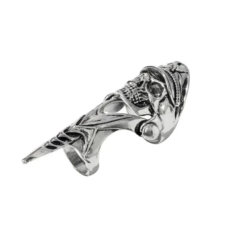 Add a Touch of Gothic Edge to Your Style with Our Skull Gothic Claw Ring Rock Knuckle Punk Ladies Jewelry