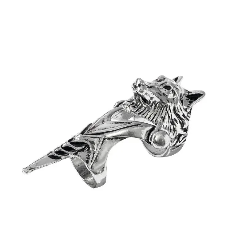 Add a Touch of Gothic Edge to Your Style with Our Skull Gothic Claw Ring Rock Knuckle Punk Ladies Jewelry