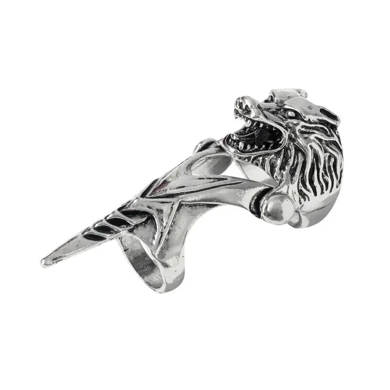 Add a Touch of Gothic Edge to Your Style with Our Skull Gothic Claw Ring Rock Knuckle Punk Ladies Jewelry
