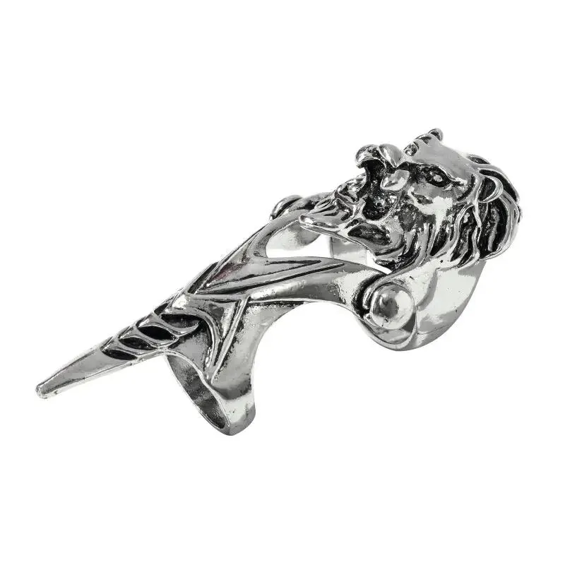 Add a Touch of Gothic Edge to Your Style with Our Skull Gothic Claw Ring Rock Knuckle Punk Ladies Jewelry