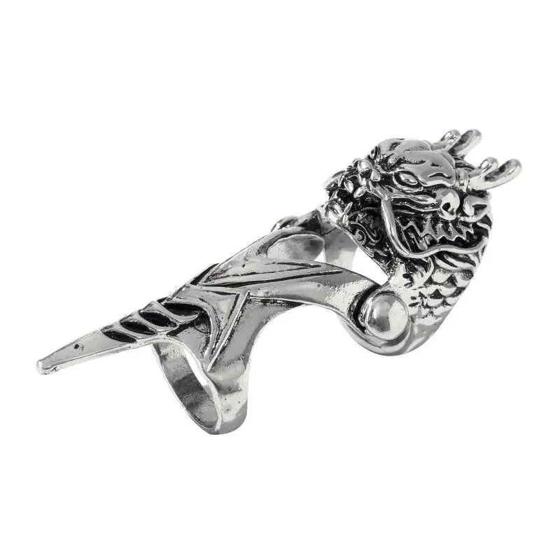 Add a Touch of Gothic Edge to Your Style with Our Skull Gothic Claw Ring Rock Knuckle Punk Ladies Jewelry