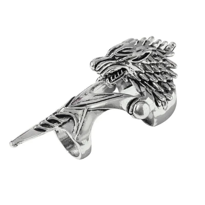 Add a Touch of Gothic Edge to Your Style with Our Skull Gothic Claw Ring Rock Knuckle Punk Ladies Jewelry