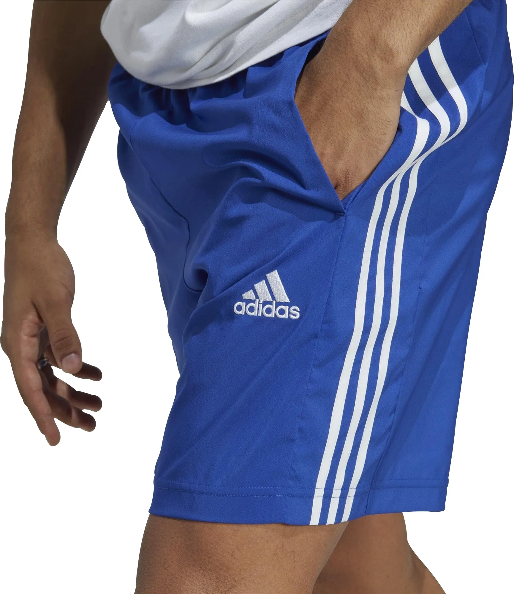 adidas AeroReady Essentials Chelsea 3 Stripes Mens Training Shorts - Blue