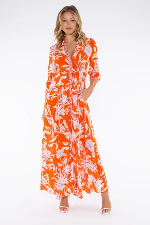 ALTHEDA DRESS - CIMBRONE ARANCIA
