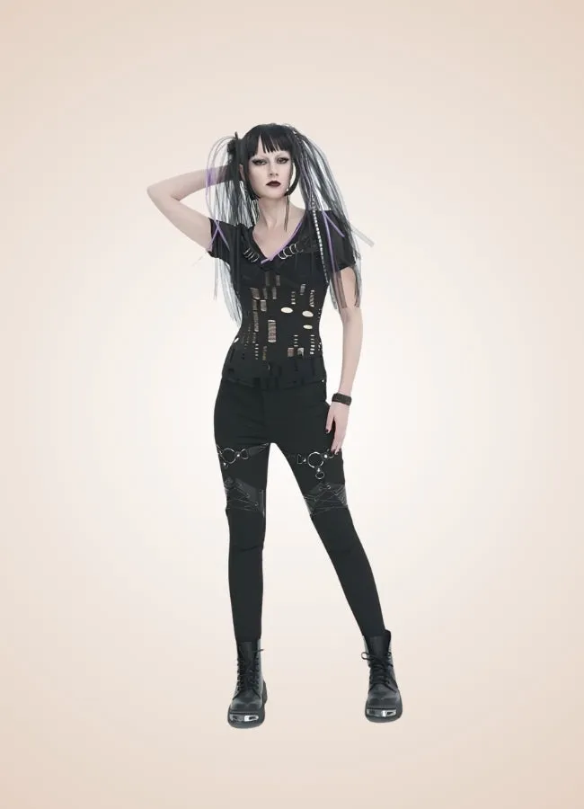 Black Gothic Punk Pants