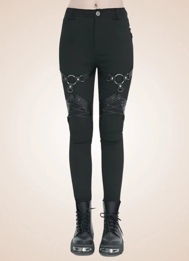 Black Gothic Punk Pants