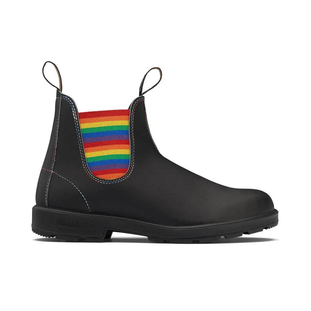 Blundstone 2105 - Original - Black with Rainbow Elastic and Contrast Stitching