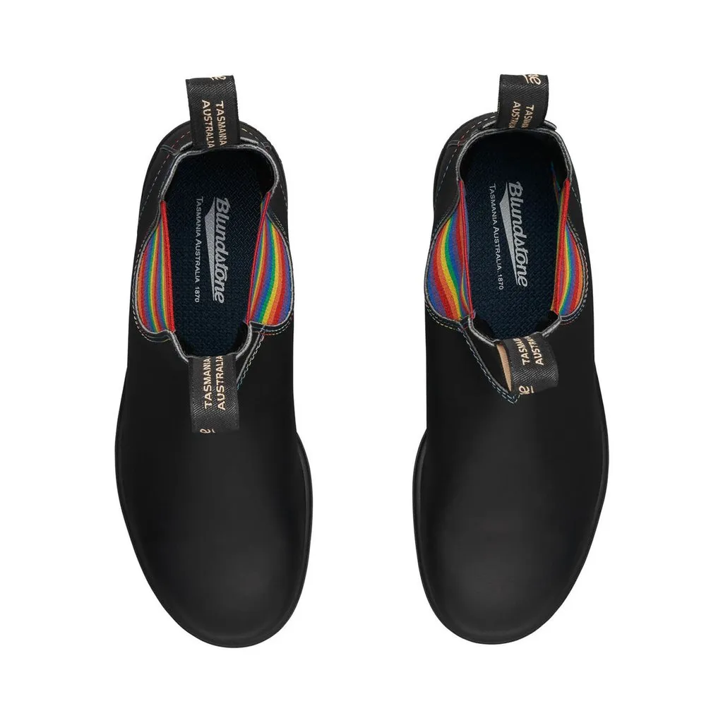 Blundstone 2105 - Original - Black with Rainbow Elastic and Contrast Stitching