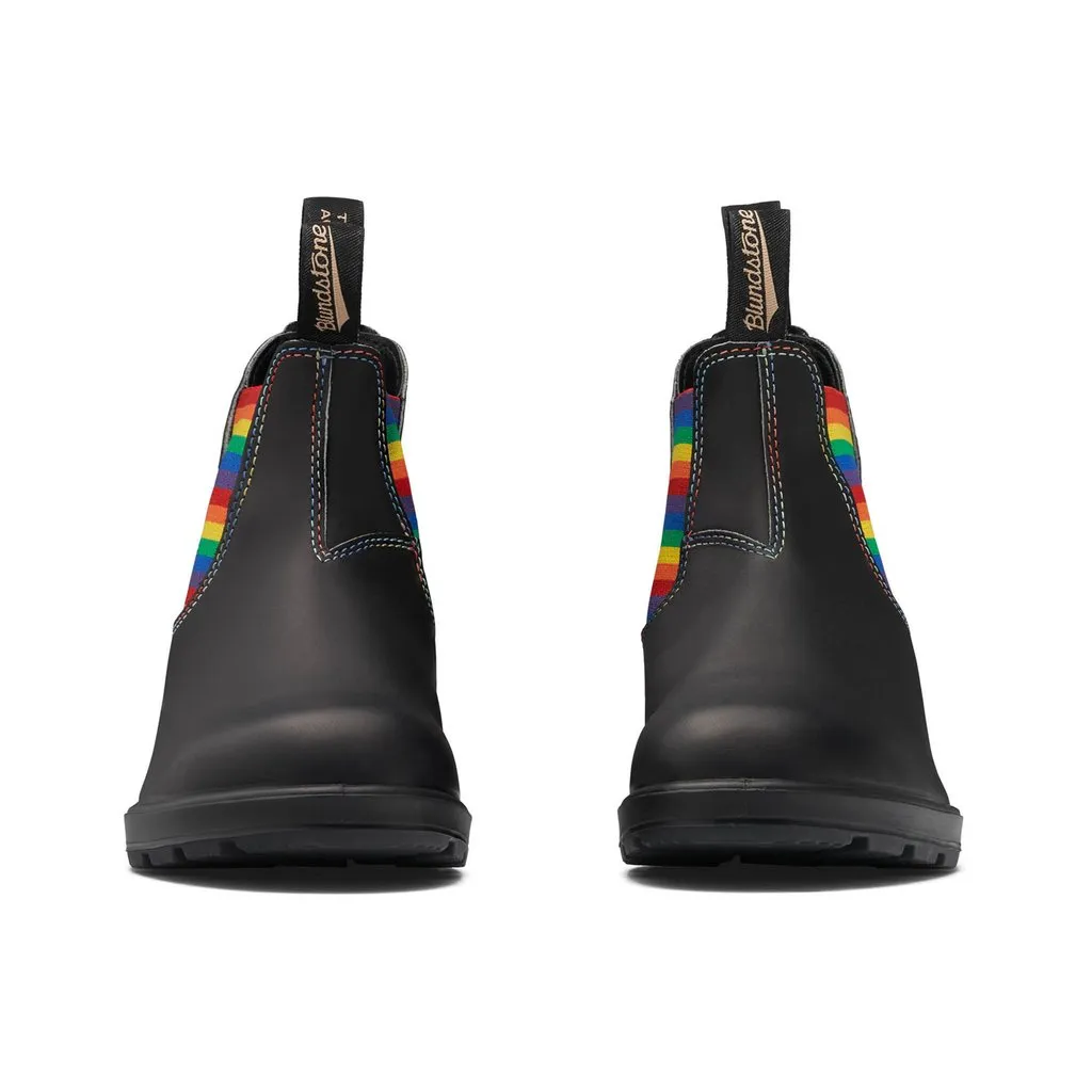 Blundstone 2105 - Original - Black with Rainbow Elastic and Contrast Stitching