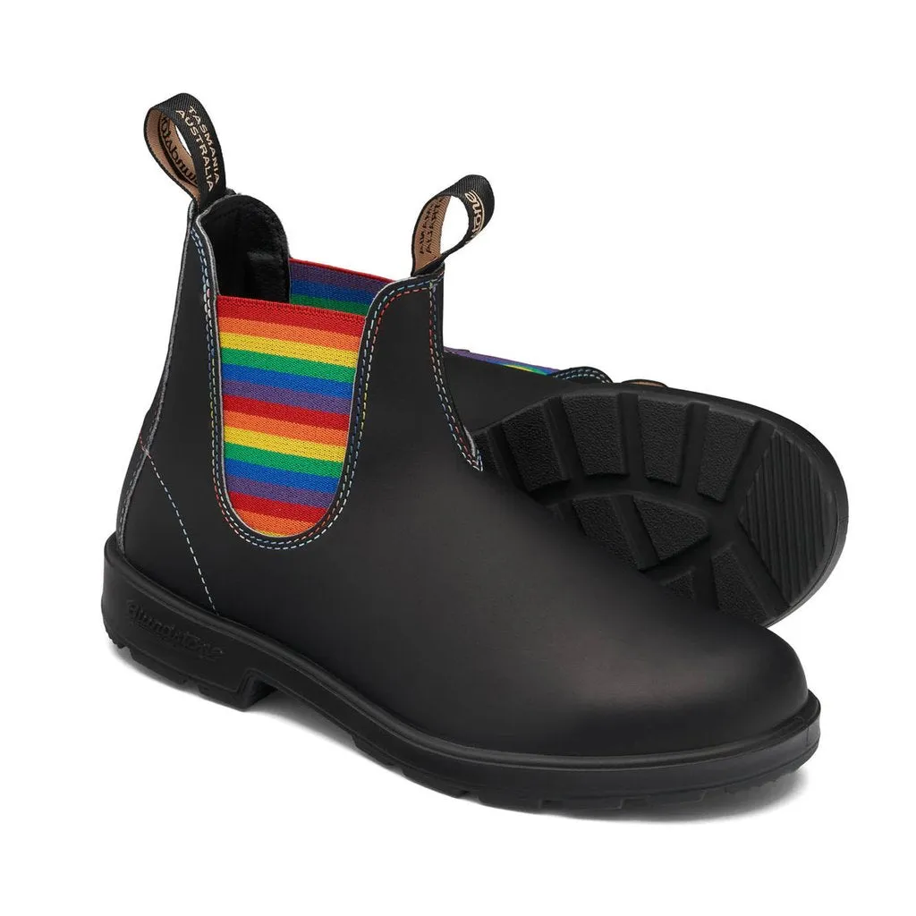 Blundstone 2105 - Original - Black with Rainbow Elastic and Contrast Stitching