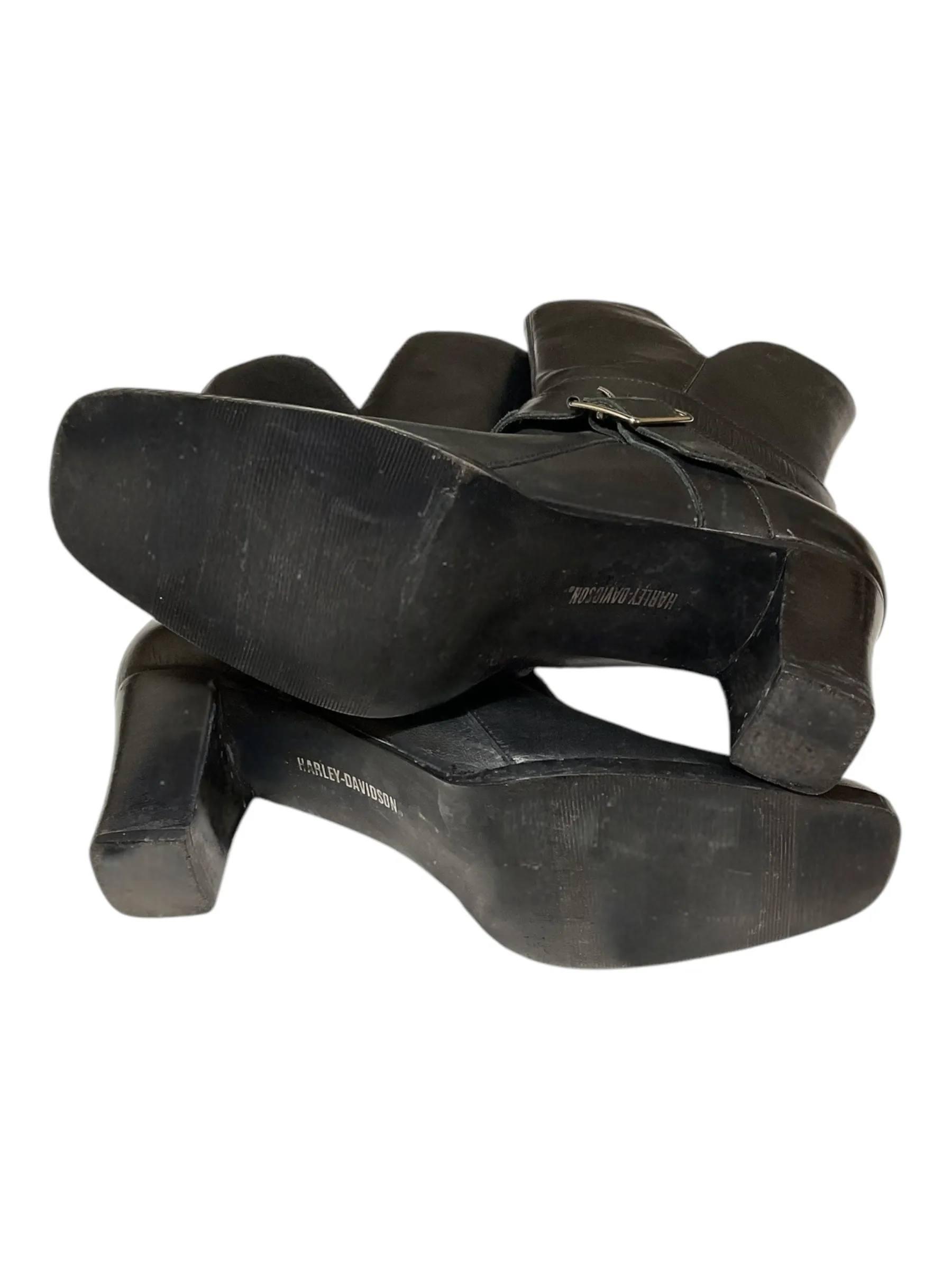 Boots Mid-calf Heels By Harley Davidson In Black, Size: 8