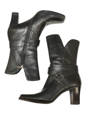 Boots Mid-calf Heels By Harley Davidson In Black, Size: 8