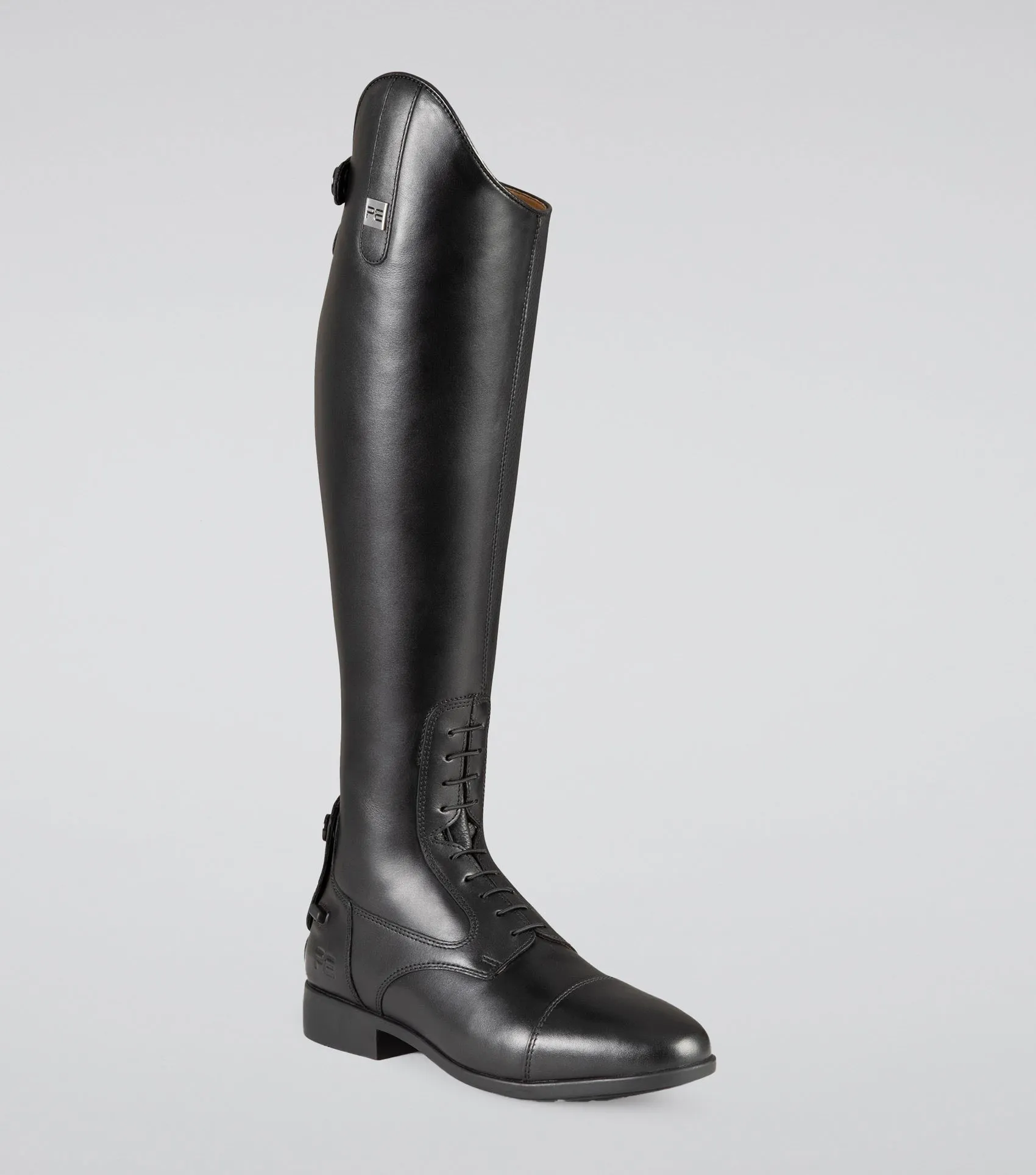 Calanthe Ladies Leather Field Tall Riding Boots Black (Wide Calf)