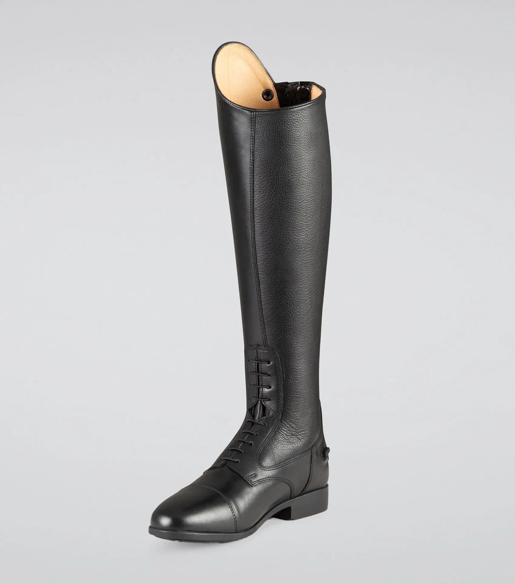 Calanthe Ladies Leather Field Tall Riding Boots Black (Wide Calf)