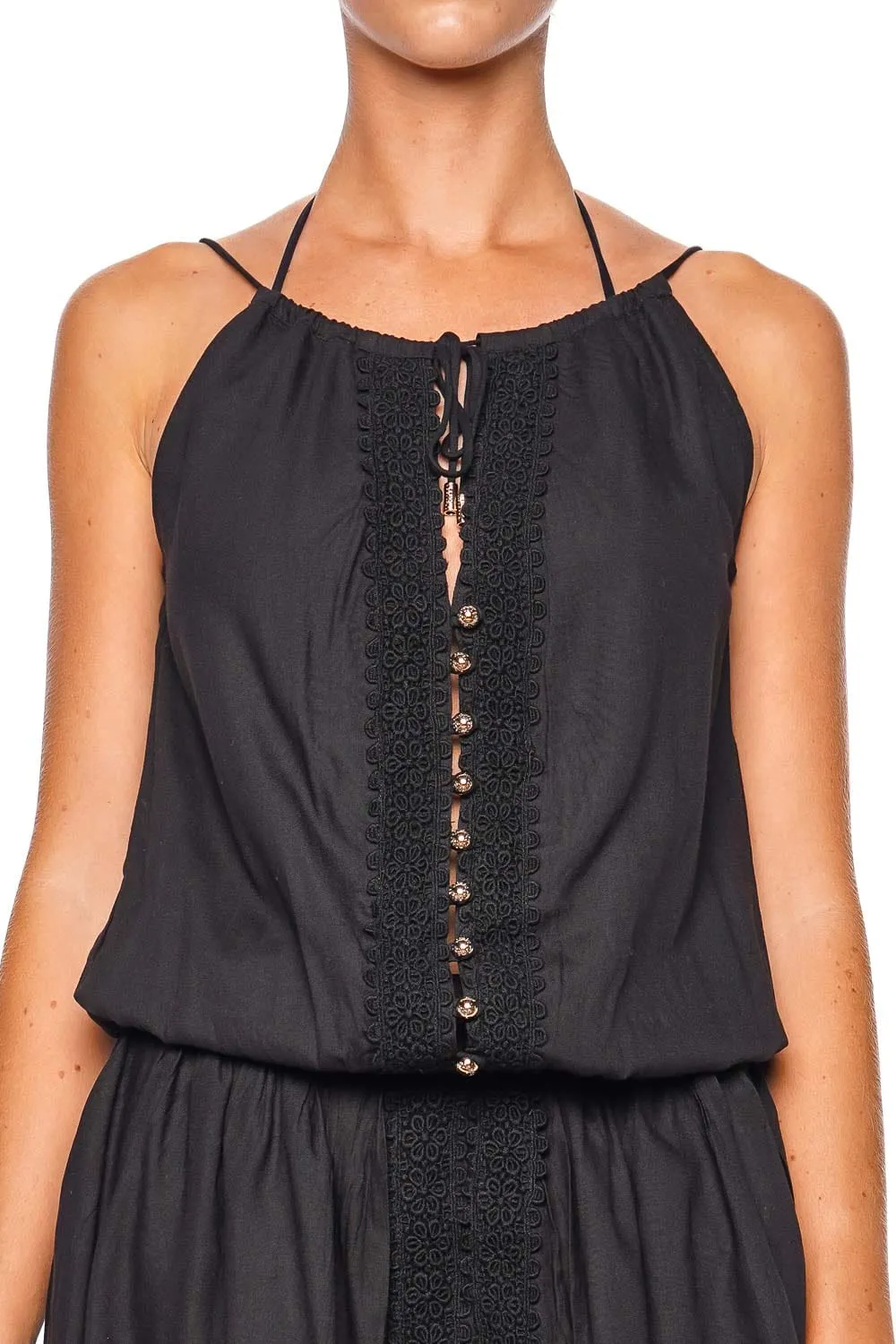 Chelsea Black Cover Up Mini Dress