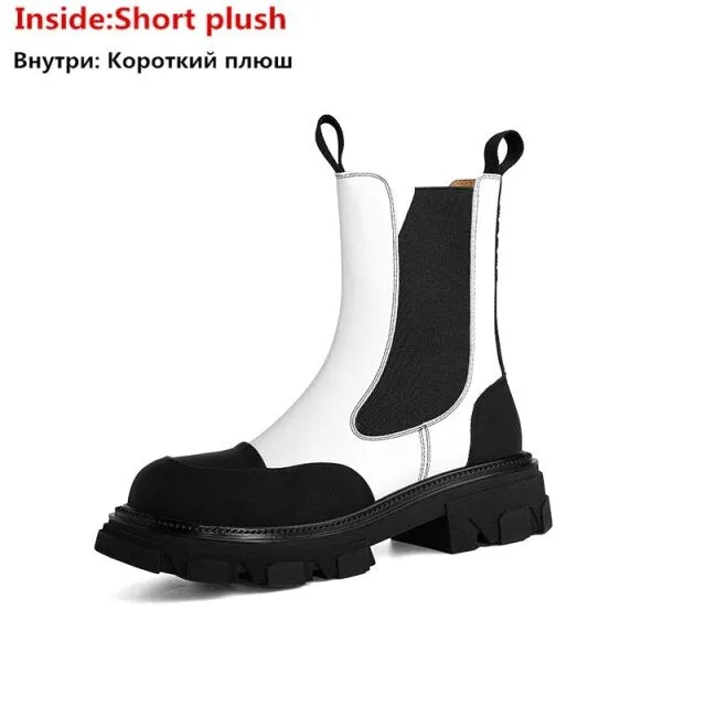 Chelsea Boots Fashion Platform Elastic Women