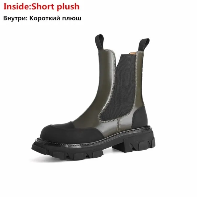 Chelsea Boots Fashion Platform Elastic Women