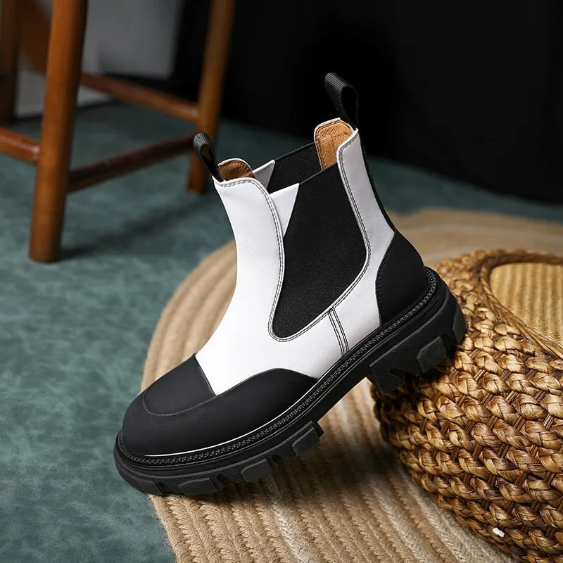 Chelsea Boots Fashion Platform Elastic Women
