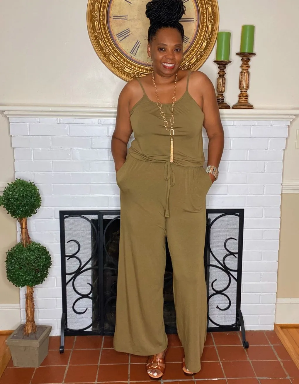 Chelsea Cami Jumper Olive Curvy