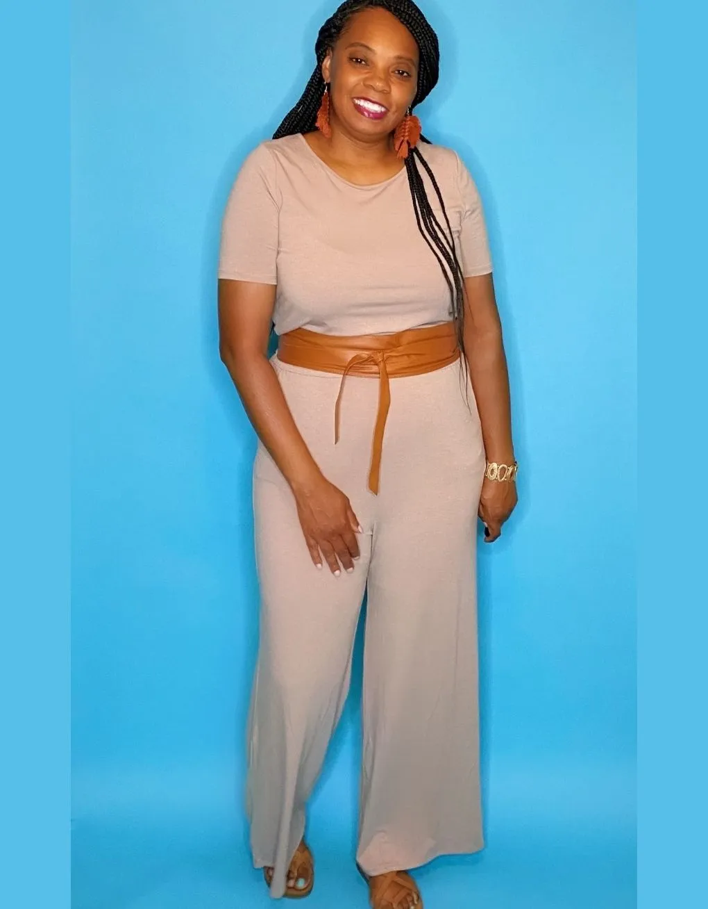Chelsea Short Sleeve Jumper Ash Mocha Curvy