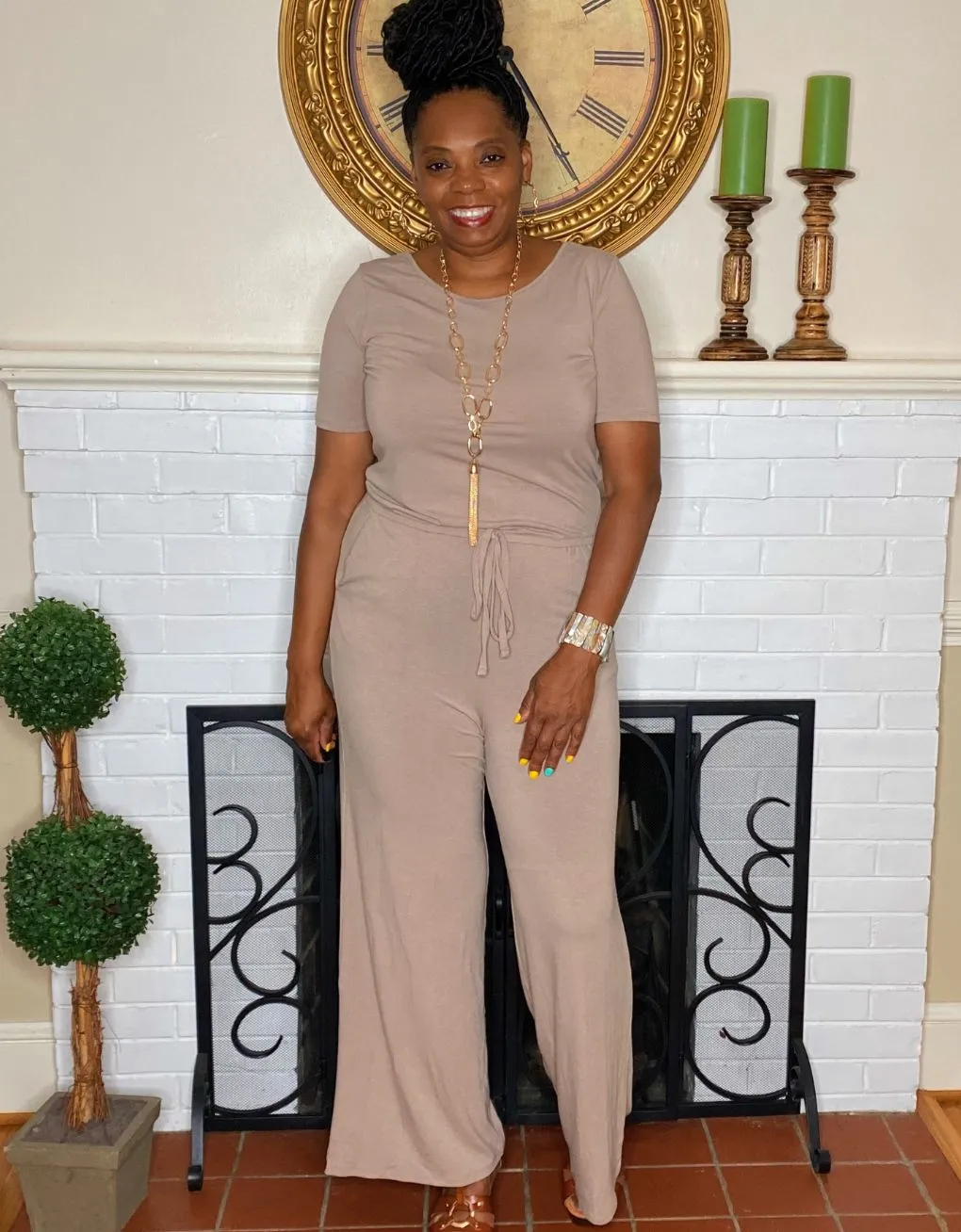Chelsea Short Sleeve Jumper Ash Mocha Curvy