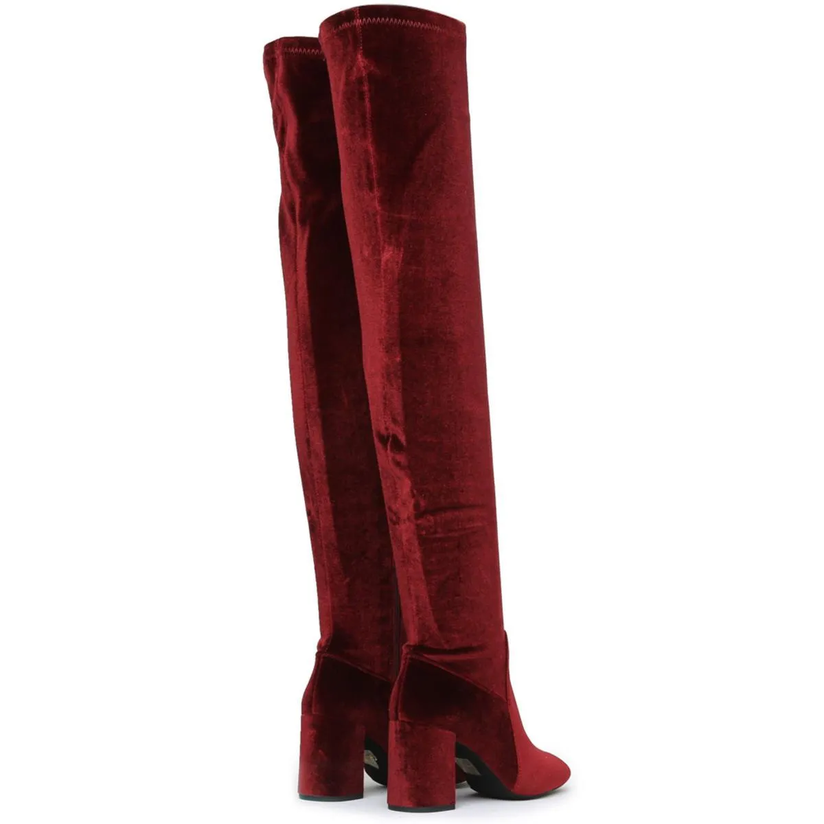 Cienega Burgundy Heeled Thigh-High Boots