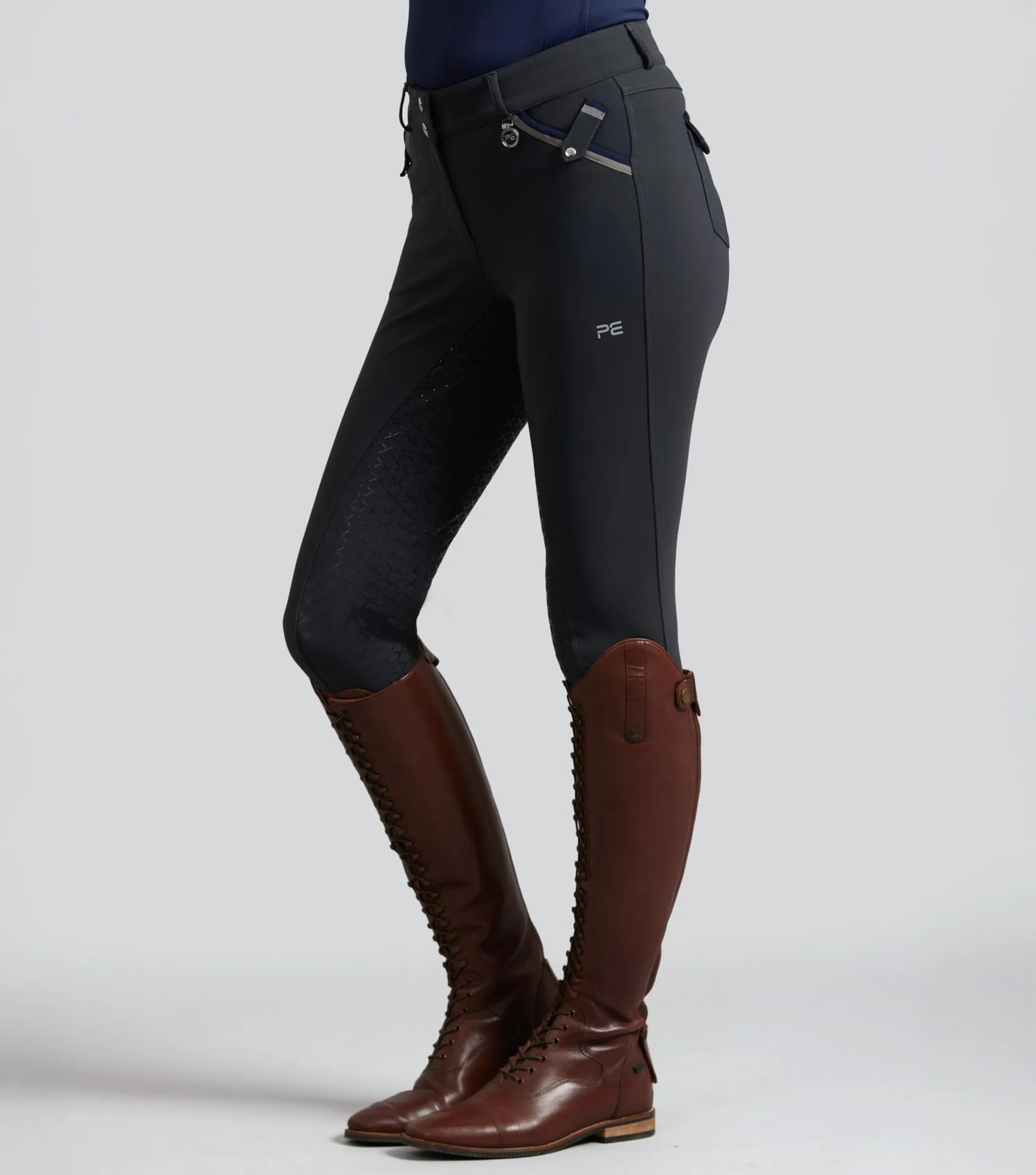Coco Novo Womens Full Seat Riding Breeches Anthracite