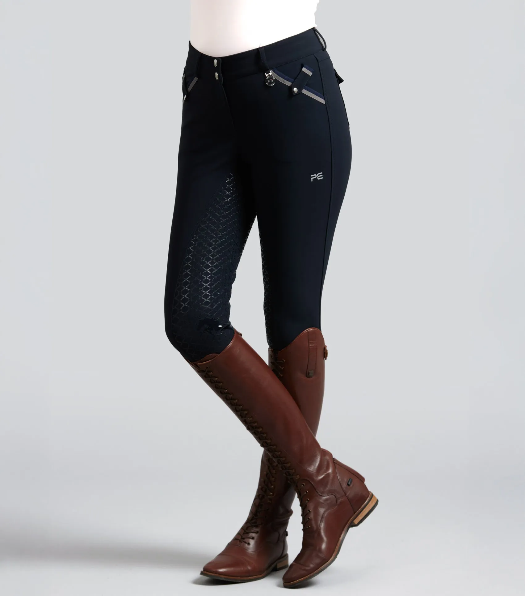 Coco Novo Womens Full Seat Riding Breeches Navy