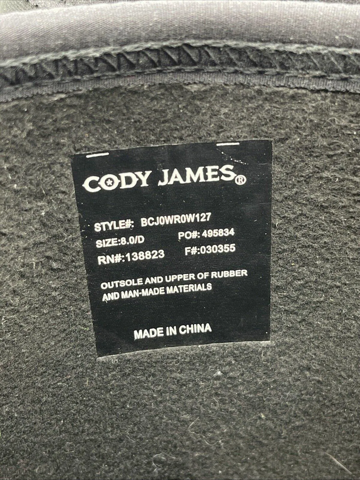 Cody James Men's Glacier Guard Insulated Rubber Boots Soft Toe Black Size 8D - Very Good