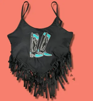 Country fried boots tank