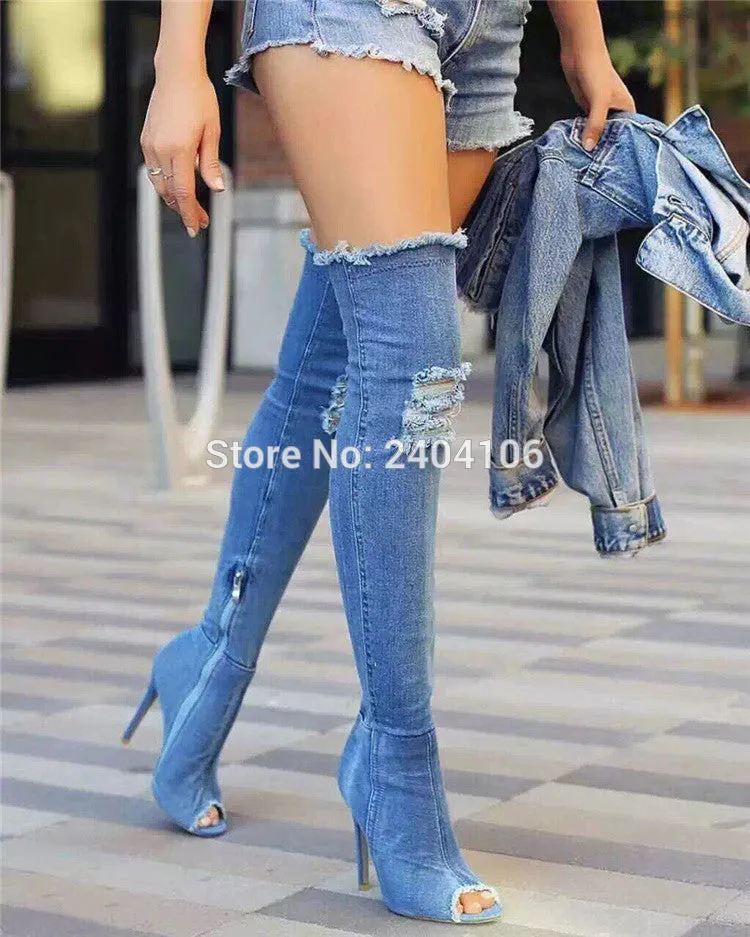 Cowgirl Runway Thigh High Boots
