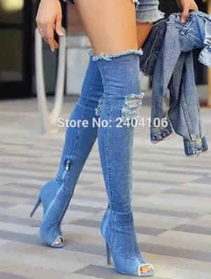 Cowgirl Runway Thigh High Boots
