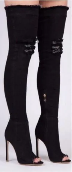 Cowgirl Runway Thigh High Boots