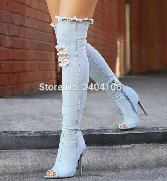 Cowgirl Runway Thigh High Boots