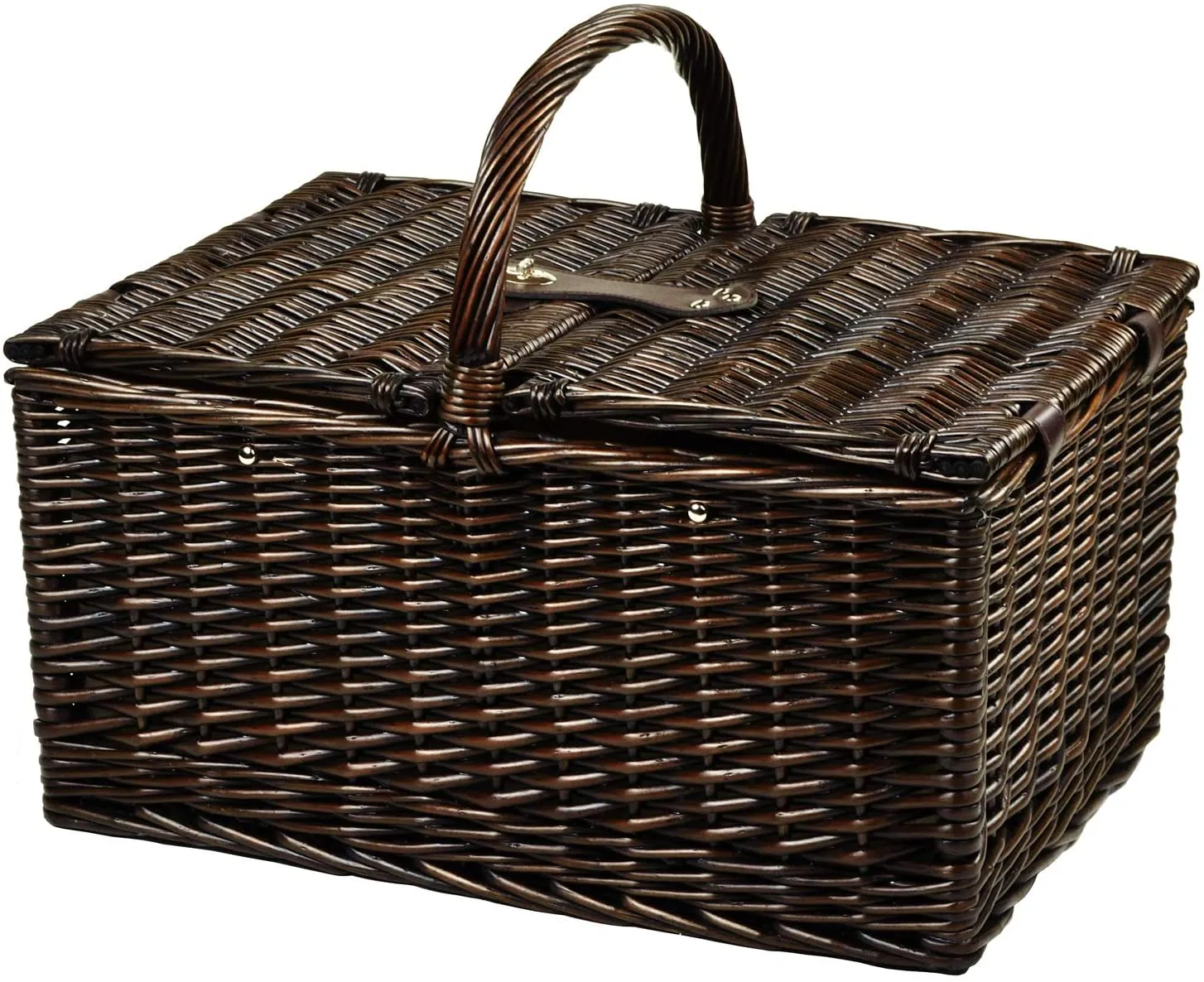 (D) Buckingham Basket for 4 with Blanket and Coffee Set for Outdoor (Yellow)