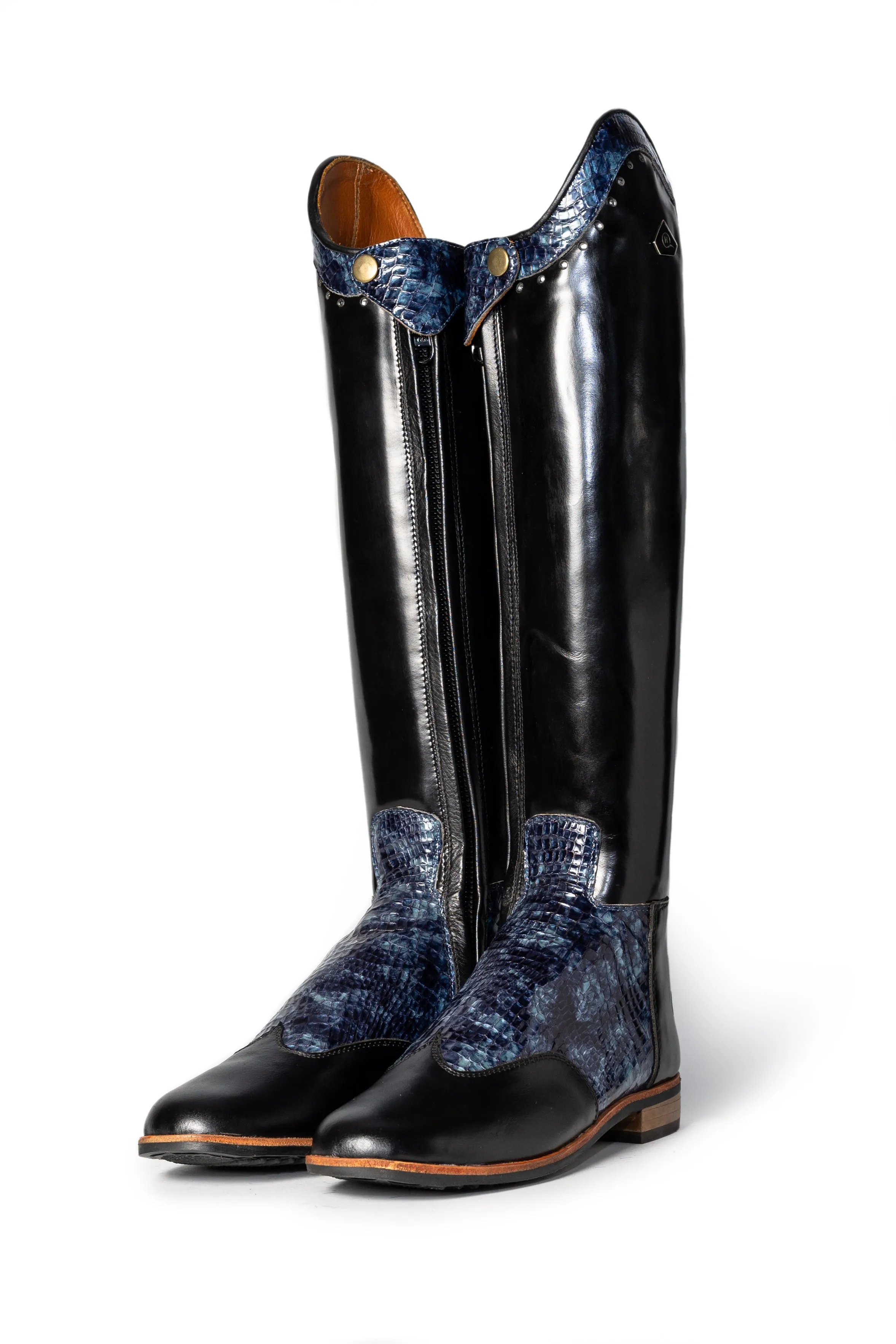 Danai Detailed Two-Tone Ladies Riding Boot