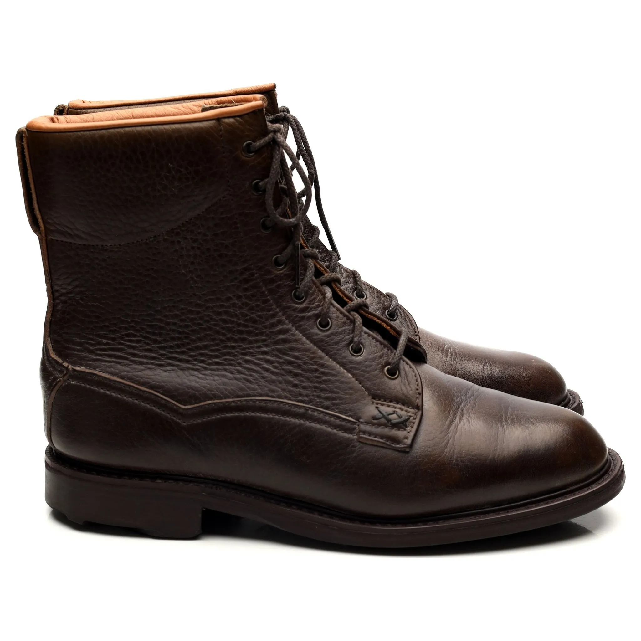 Dark Brown Leather Boots UK 7 F