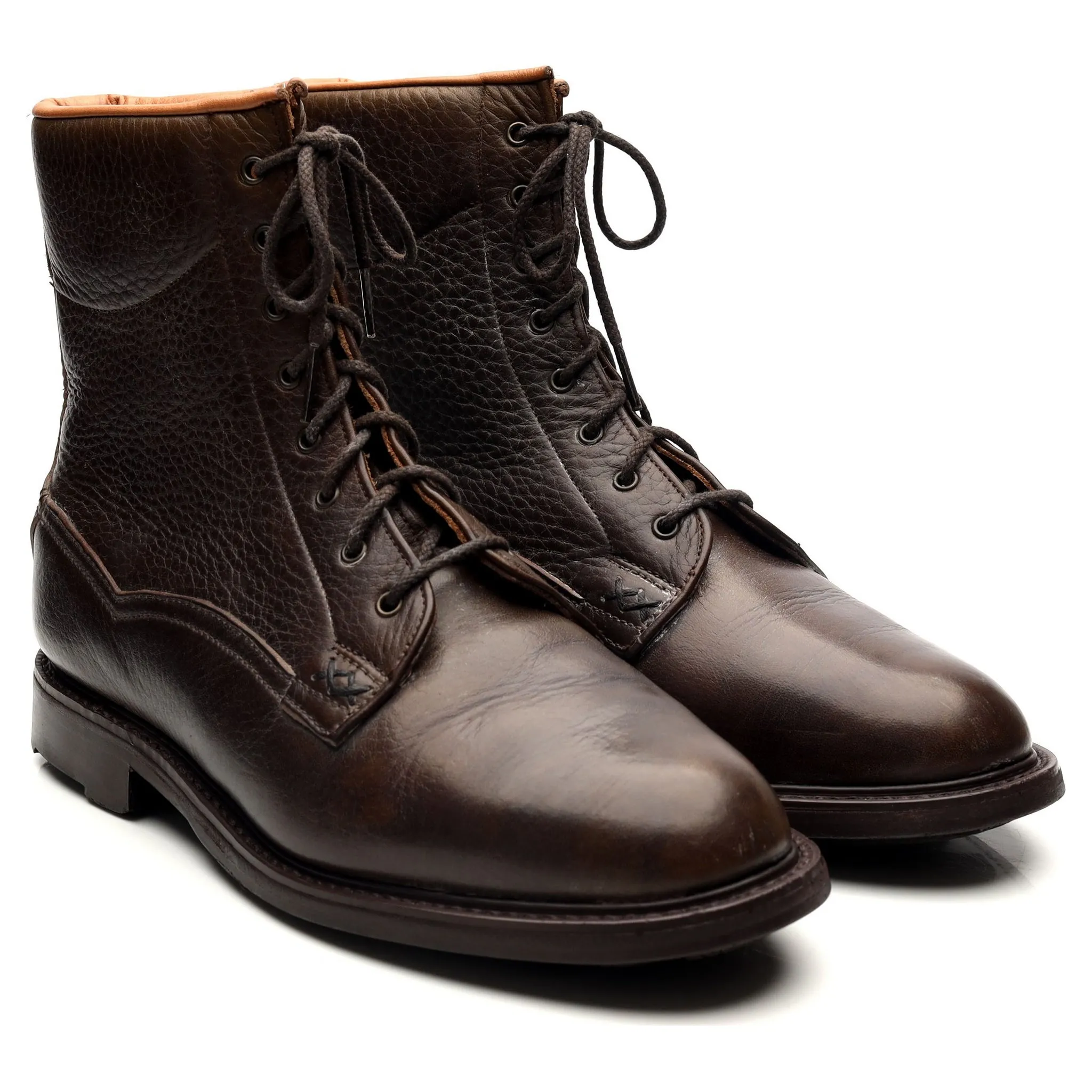 Dark Brown Leather Boots UK 7 F