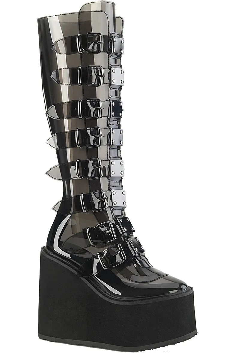 DemoniaCult SWING 815C Black Transparent Boots
