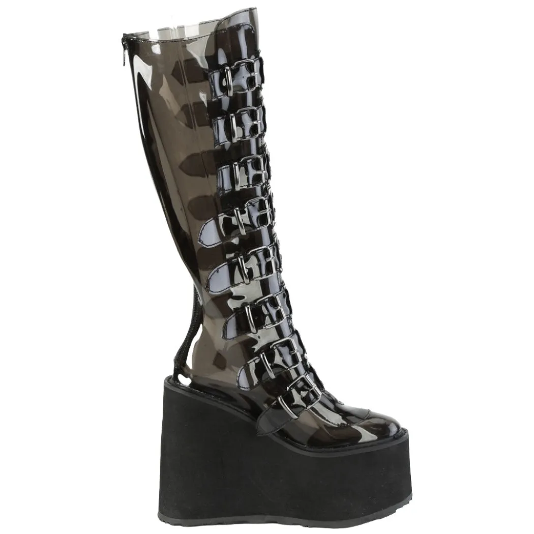 DemoniaCult SWING 815C Black Transparent Boots