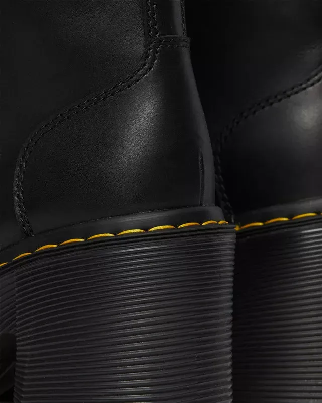 Dr Martens Chesney Leather Flared Heel Lace Up Boots