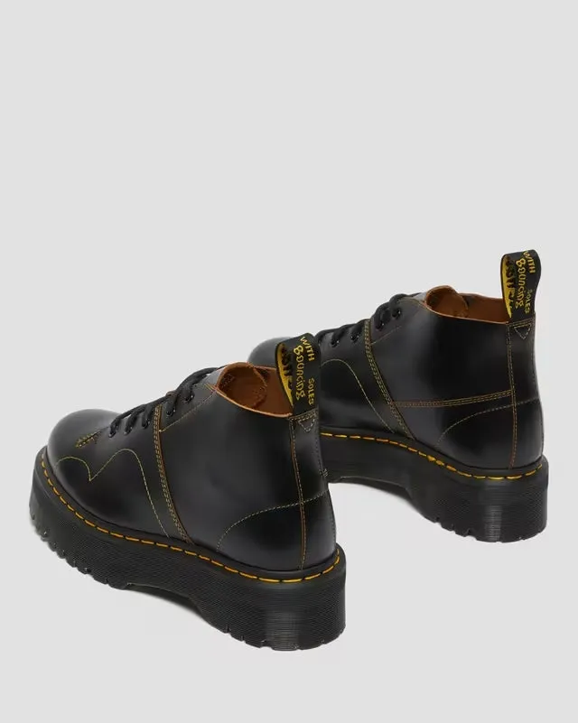 Dr Martens Church Quad Leather Monkey Boots Black