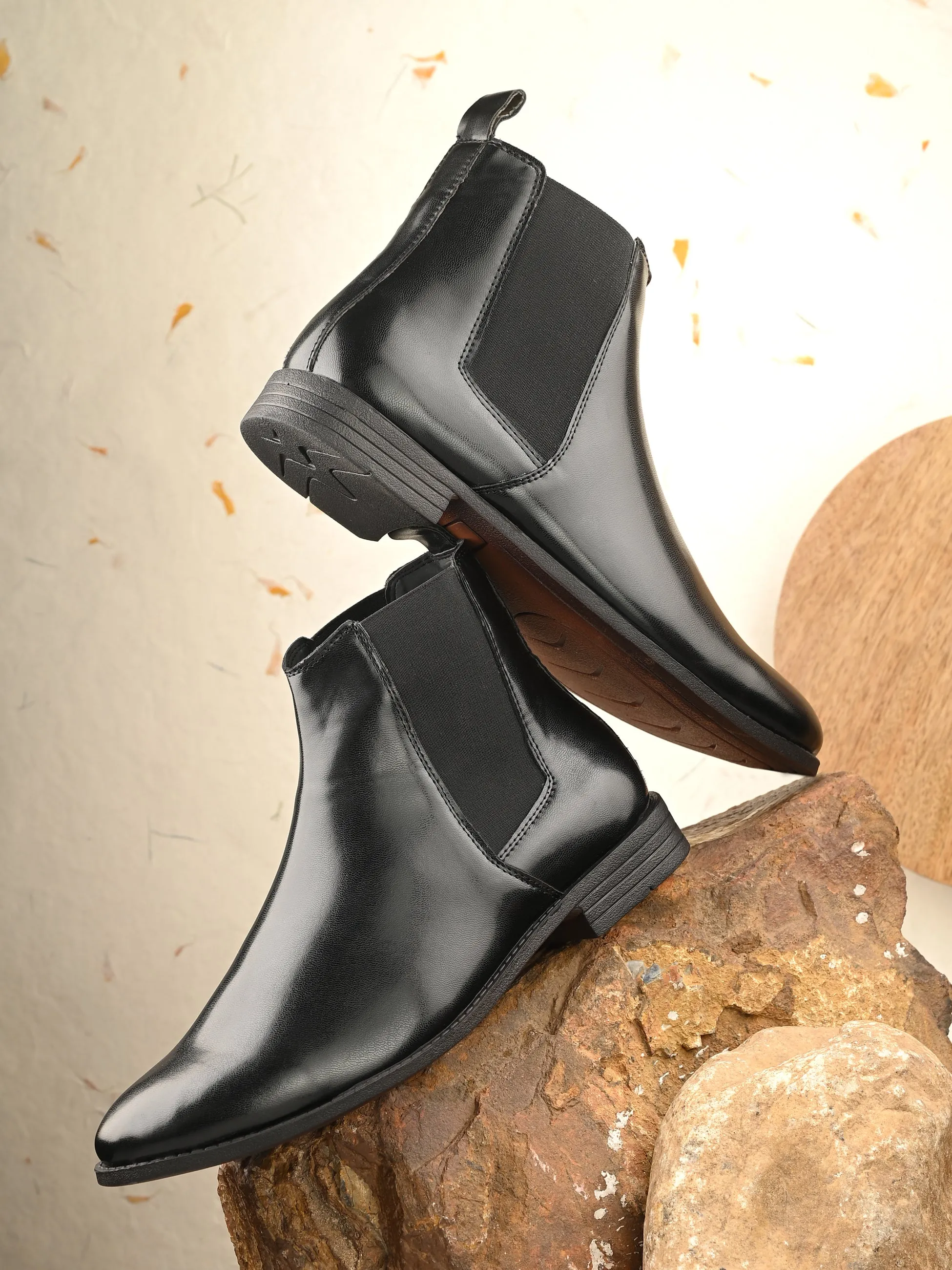 El Paso Men Mid-Top Chelsea Boots