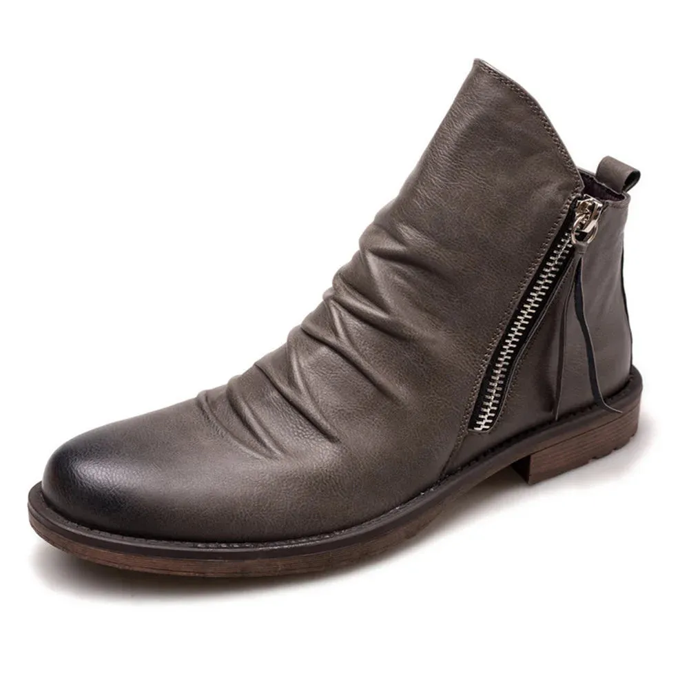 Elegant chelsea boots made of genuine leather for men