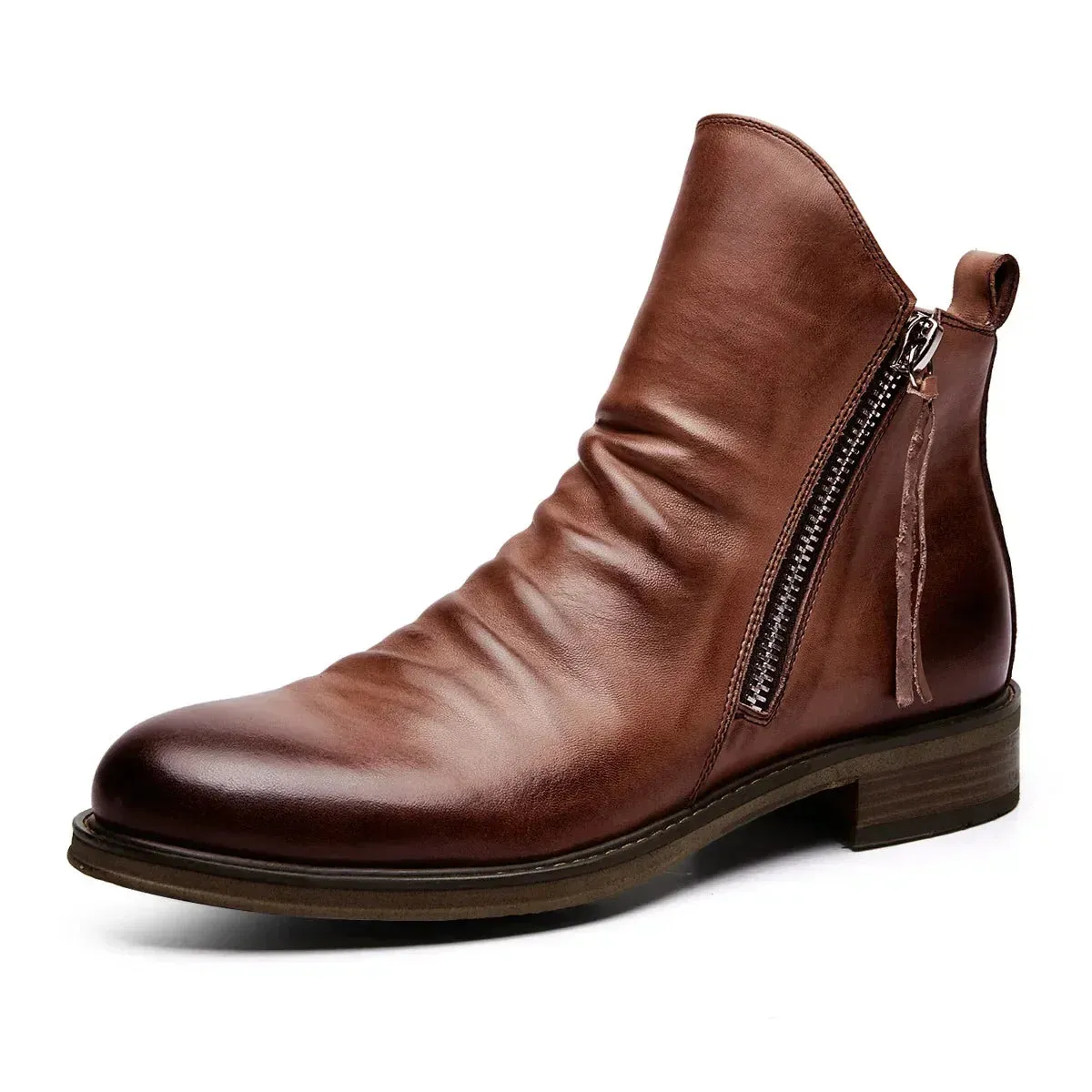 Elegant chelsea boots made of genuine leather for men