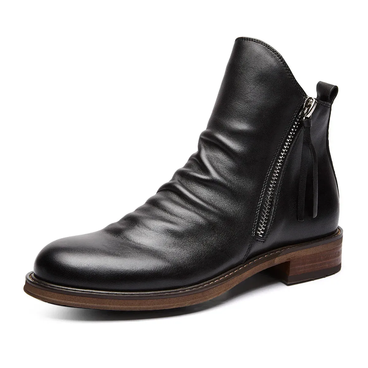Elegant chelsea boots made of genuine leather for men