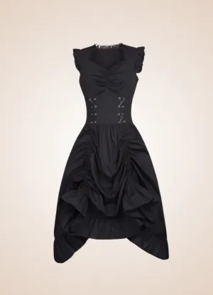 Elegant V Neck Steampunk Dress
